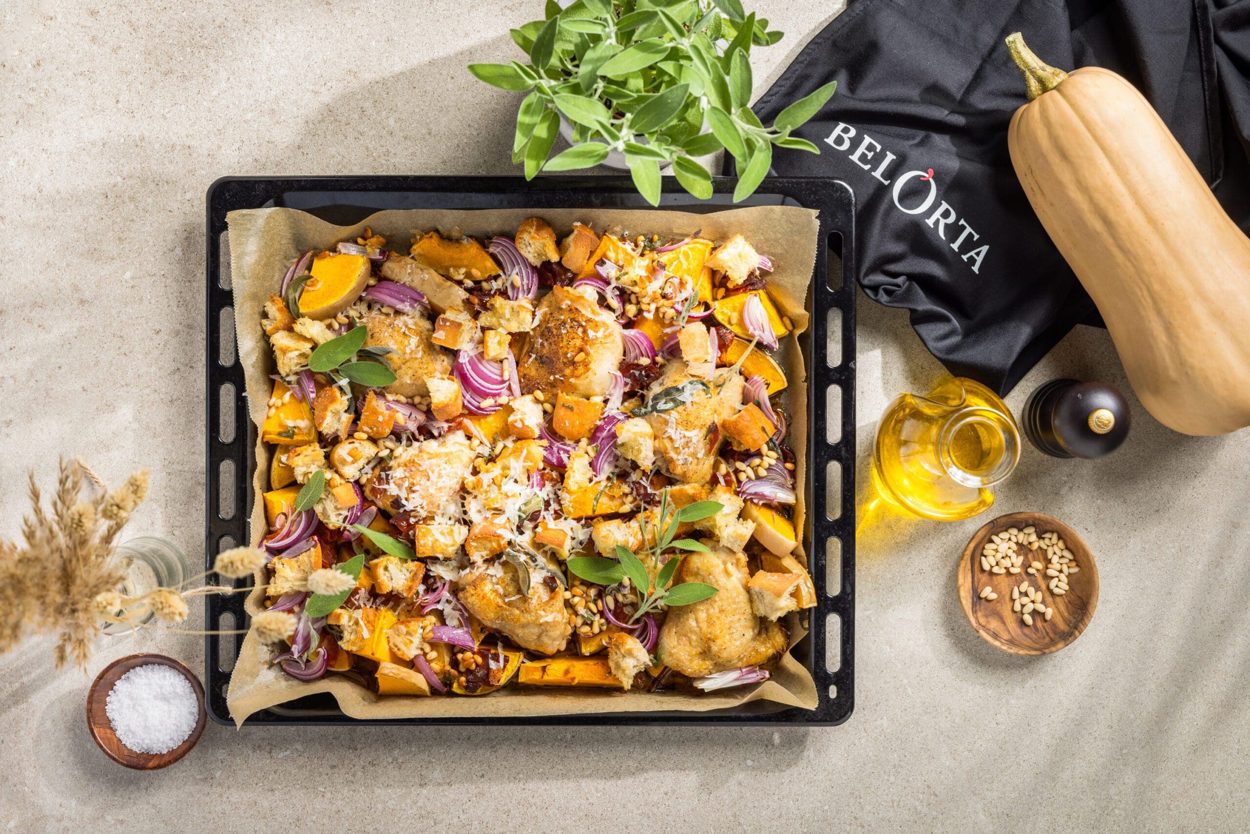 Een productfoto en foodfoto van een lekker herfstgerechtje voor BelOrta